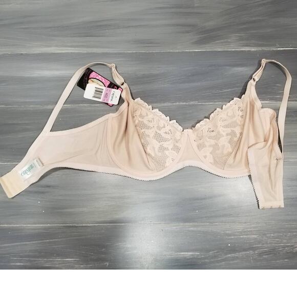 Carnival Bra Underwire Minimizer 509 Satin and Lace 44DD Champagne - Picture 5 of 10